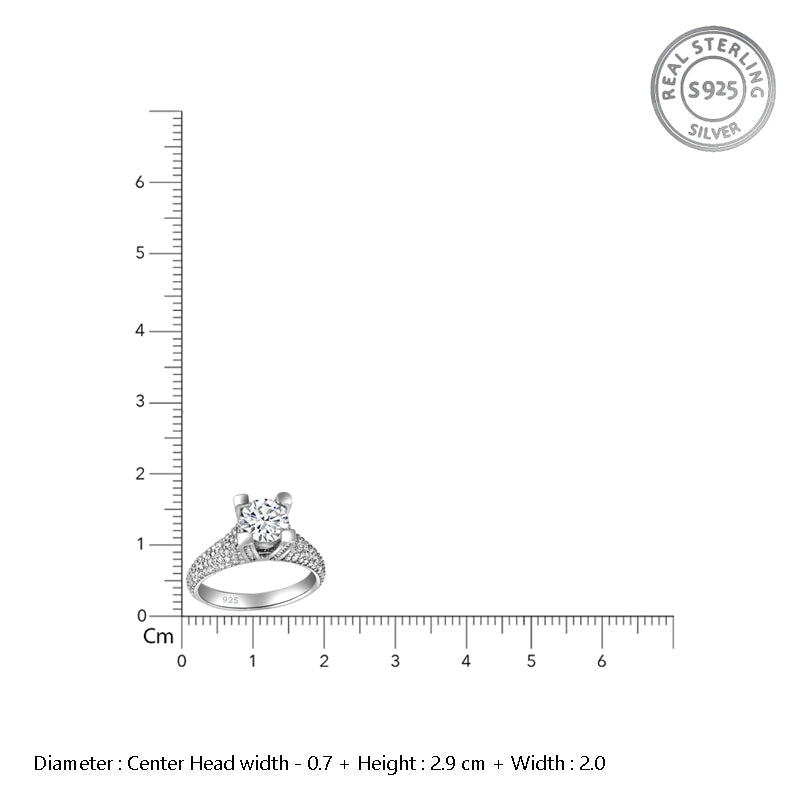 Jagruti 925 Sterling Silver Solitaire Ring