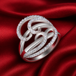 Load image into Gallery viewer, Smriti Swirl 925 Sterling Silver Ring