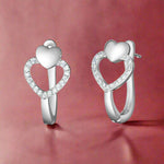Load image into Gallery viewer, silver hoop bali earrings