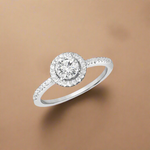 Load image into Gallery viewer, Shubham Halo 925 Sterling Silver Solitaire Ring