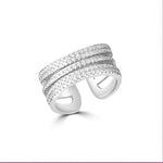 Load image into Gallery viewer, Eternal 925 Sterling Silver Half Eternity Ring Free size