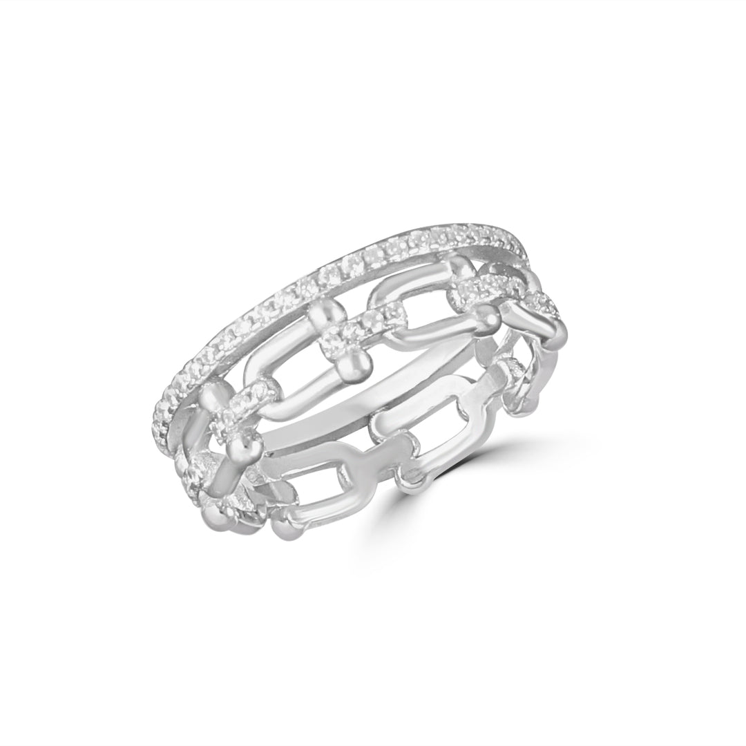 Eternal Link 925 Sterling Silver Full Eternity Ring