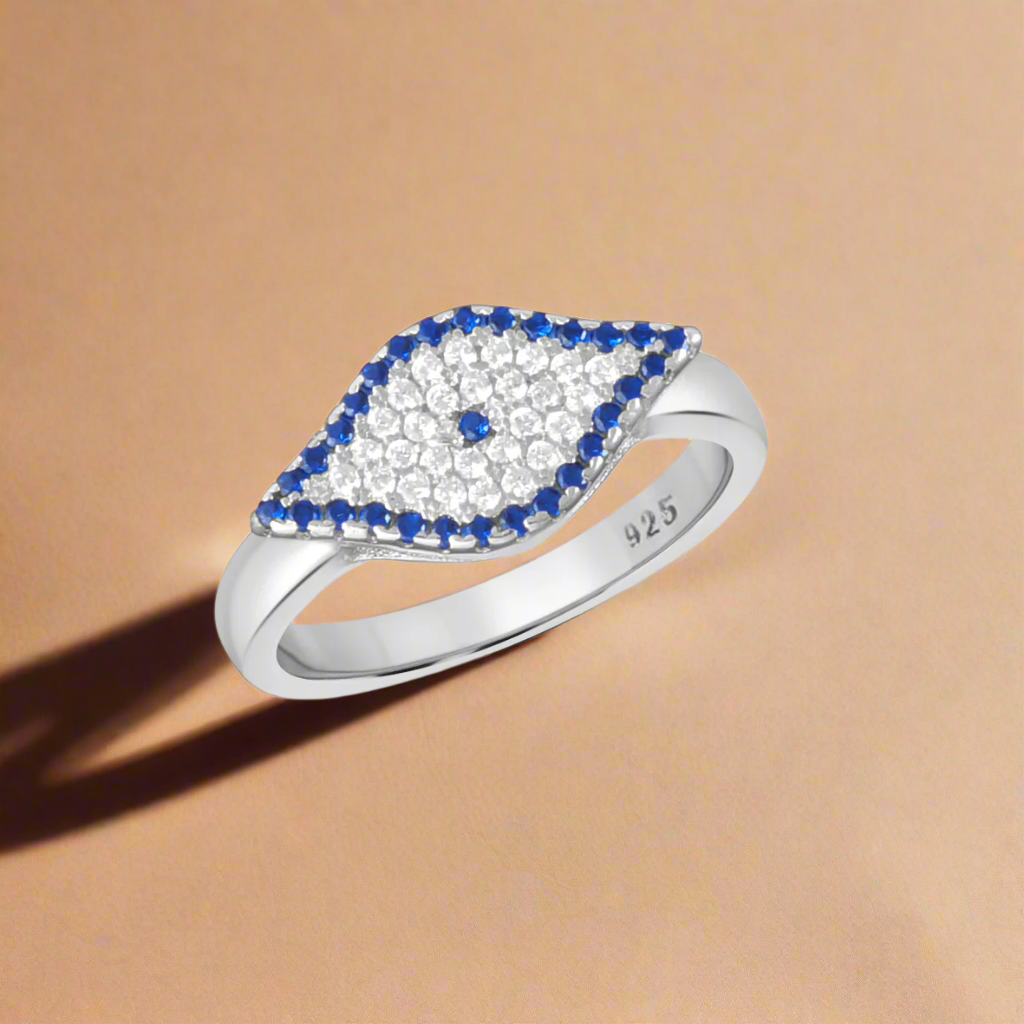 evil eye silver ring