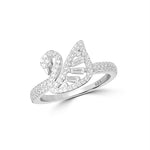 Load image into Gallery viewer, Swan 925 Sterling Silver Rhodium Plated Ring