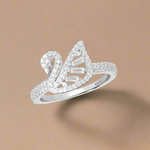 Load image into Gallery viewer, swan silver ring for womens