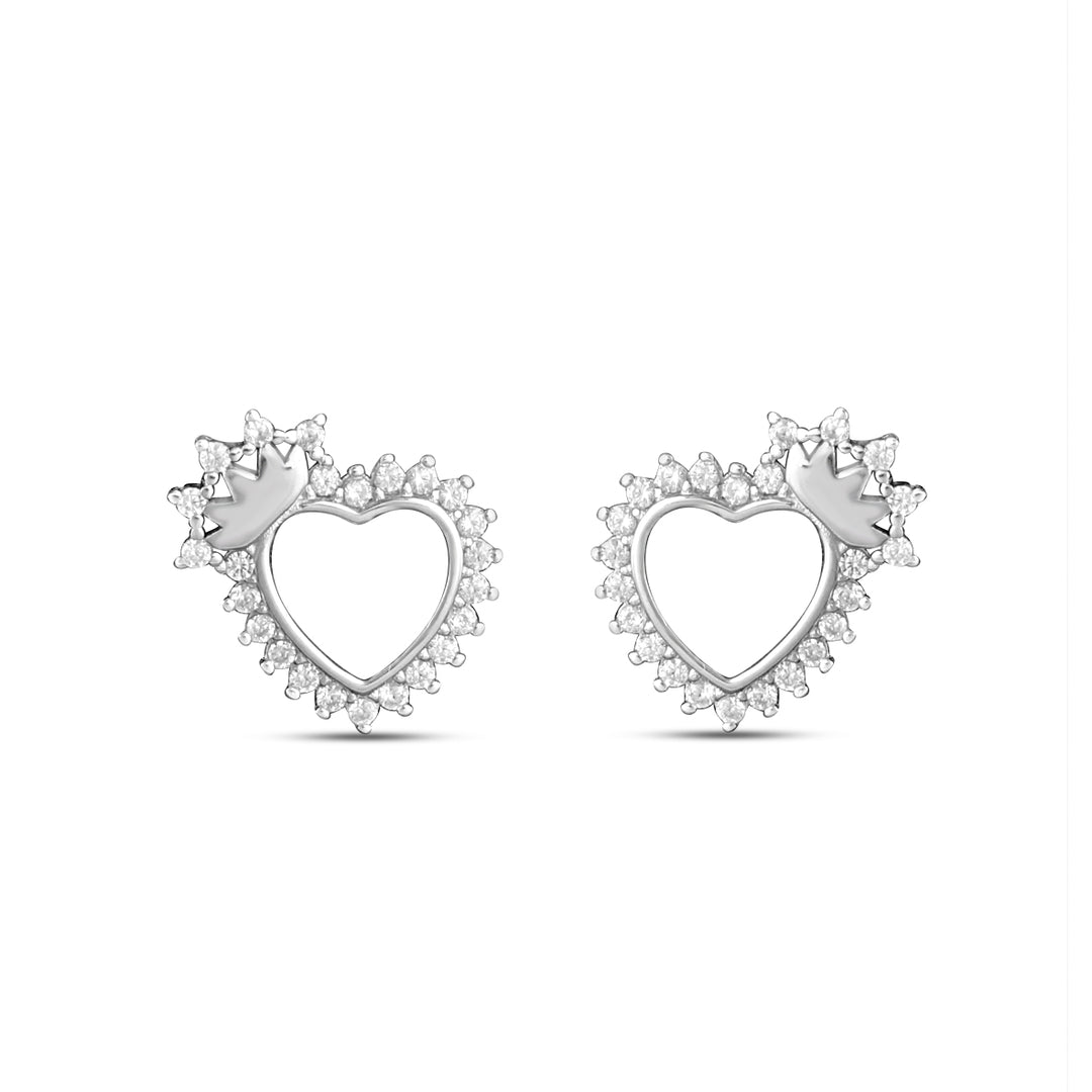 Queen of Hearts  925 Silver Stud Earrings