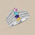 Load image into Gallery viewer, Damia Multi Color Eternity 925 Sterling Silver Ring