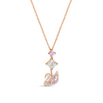 Load image into Gallery viewer, Swan Pendant Rose 925 Sterling Silver With Chain