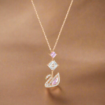 Load image into Gallery viewer, Swan Pendant Rose 925 Sterling Silver With Chain