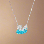 Load image into Gallery viewer, Swan Necklace Blue 925 Sterling Silver With Chain