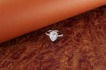 Load image into Gallery viewer, Pear Halo Engagement 925 Sterling Silver Ring