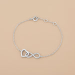Load image into Gallery viewer, Infinity and Heart 925 Sterling Silver Bracelet with Adjustable Length