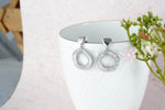 Load image into Gallery viewer, Baguette 925 Sterling Silver Cubic Zirconia Rhodium Plated Dangler Earrings