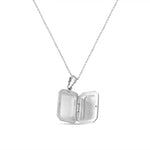 Load image into Gallery viewer, Photo Locket Rectangle Openable Pendant 925 Sterling Silver With Chain