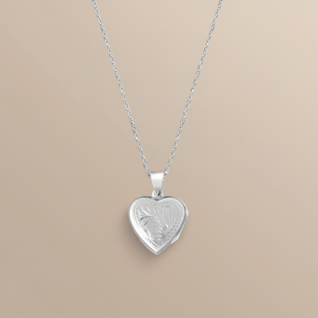 Photo Locket Heart Shaped Openable Pendant 925 Sterling Silver