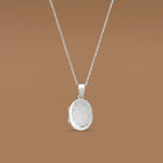 Load image into Gallery viewer, Photo Locket Oval Openable Pendant 925 Sterling Silver With Chain