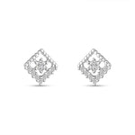 Load image into Gallery viewer, Essence 925 Sterling Silver Rhodium-Plated Silver Cubic Zirconia Classic Studs Earrings