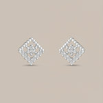Load image into Gallery viewer, Essence 925 Sterling Silver Rhodium-Plated Silver Cubic Zirconia Classic Studs Earrings