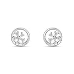 Load image into Gallery viewer, Aviator 925 Sterling Silver Rhodium Plated White Gold Diamond Stud Earrings
