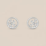Load image into Gallery viewer, Aviator 925 Sterling Silver Rhodium Plated White Gold Diamond Stud Earrings