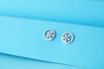 Load image into Gallery viewer, Aviator 925 Sterling Silver Rhodium Plated White Gold Diamond Stud Earrings