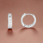 Load image into Gallery viewer, hoop bali silver earrings