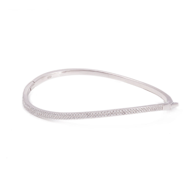 Shimmer 925 Silver Curvy Bracelet