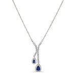 Load image into Gallery viewer, Dual Sway Gemstone 925 Necklace with Adjustable Length
