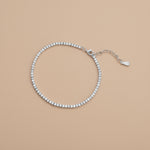 Load image into Gallery viewer, Full Eternity Tennis 925 Silver Bracelet Adjustable Length