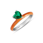 Load image into Gallery viewer, Royal Rainbow Heart 925 Sterling Silver Ring