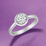 Load image into Gallery viewer, Shubham Bezel 925 Sterling Silver Solitaire Ring