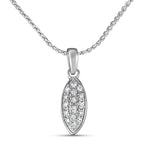 Load image into Gallery viewer, Yuva Marquee Sterling Silver Pendant with chain (Chain Length 18 inches)