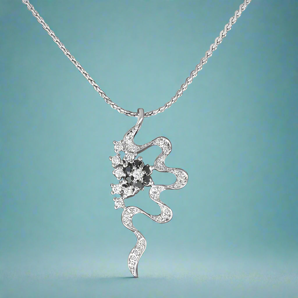 Silver pendant with chain