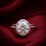 Load image into Gallery viewer, Timeless 925 Sterling Silver Solitaire Halo Ring Luxury Shine