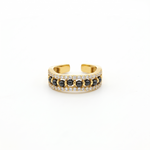 Load image into Gallery viewer, 925 Sterling Silver Timeless Black Beads Solitaire Ring