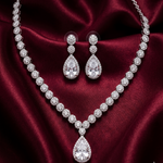 Load image into Gallery viewer, Elegant 925 Sterling Silver Necklace & Earring Set