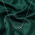 Load image into Gallery viewer, 925 Sterling Silver Classic Infinity Pendant Necklace with Adjustable Length