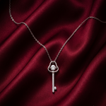 Load image into Gallery viewer, Dancing Diamond Solitaire 925 Silver Pendant Chain