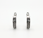 Load image into Gallery viewer, Chic 925 Silver Hoop Earrings with Brilliant Cut CZ Drop