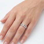 Load image into Gallery viewer, 925 Sterling Silver Eternity Band Full Circle Sparkle Ring for Women
