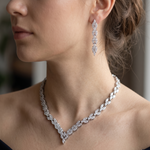 Load image into Gallery viewer, Premium 925 Silver Necklace & Earrings Set for Women