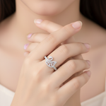 Load image into Gallery viewer, Swan 925 Sterling Silver Rhodium Plated Ring