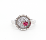 Load image into Gallery viewer, 925 Sterling Silver Ruby Color Pear Shape Halo Ring For Women