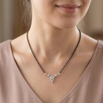 Load image into Gallery viewer, Mangalsutra in 925 Sterling Silver Rhodium Plated 17 inches