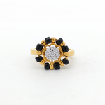 Load image into Gallery viewer, 925 Sterling Silver Timeless Black Beads Solitaire Ring