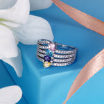 Load image into Gallery viewer, Damia Multi Color Eternity 925 Sterling Silver Ring