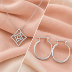 Load image into Gallery viewer, Elegant 925 Sterling Silver Pendant with Chain & Earrings Set