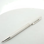 Load image into Gallery viewer, Handcrafted 925 Silver Pen Premium Engraved Barrel Ballpoint Pen