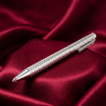 Load image into Gallery viewer, Handcrafted 925 Silver Pen Premium Engraved Barrel Ballpoint Pen