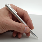 Load image into Gallery viewer, Handcrafted 925 Silver Pen Premium Engraved Barrel Ballpoint Pen